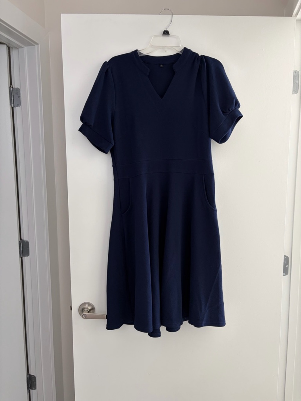Classic Navy A-Line Dress - Comfortable Everyday Style